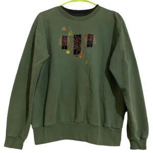 Decorated Originals Women’s Christmas/Holiday Green Long Sleeve Shirt Size- M